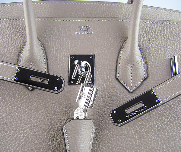 Replica Hermes Birkin 40CM Togo Bag Grey 6099 Online - Click Image to Close